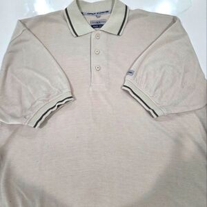 Armani Exchange Cream Polo Shirt Classic Design Size Xl Vintage.